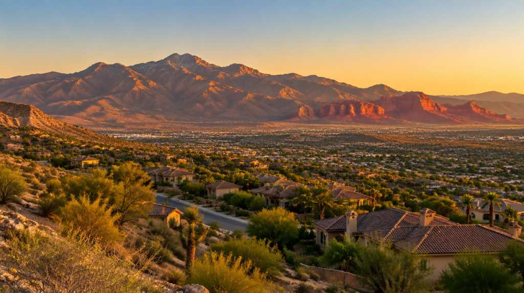 The Summerlin side of the Las Vegas valley